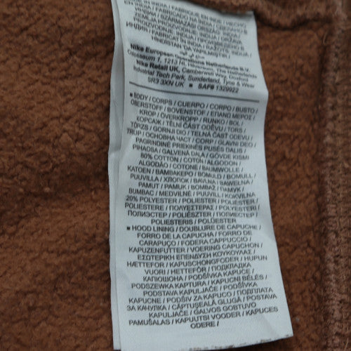 Mens UK Size S Nike Brown Pullover Hoodie