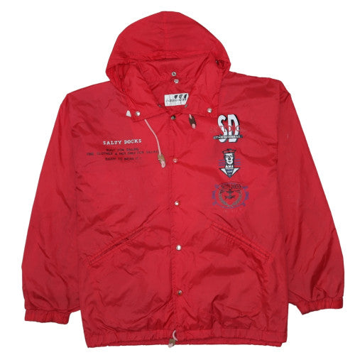 Mens UK Size M Affiniti Red Windbreaker Coat