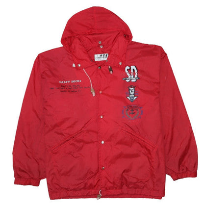 Mens UK Size M Affiniti Red Windbreaker Coat
