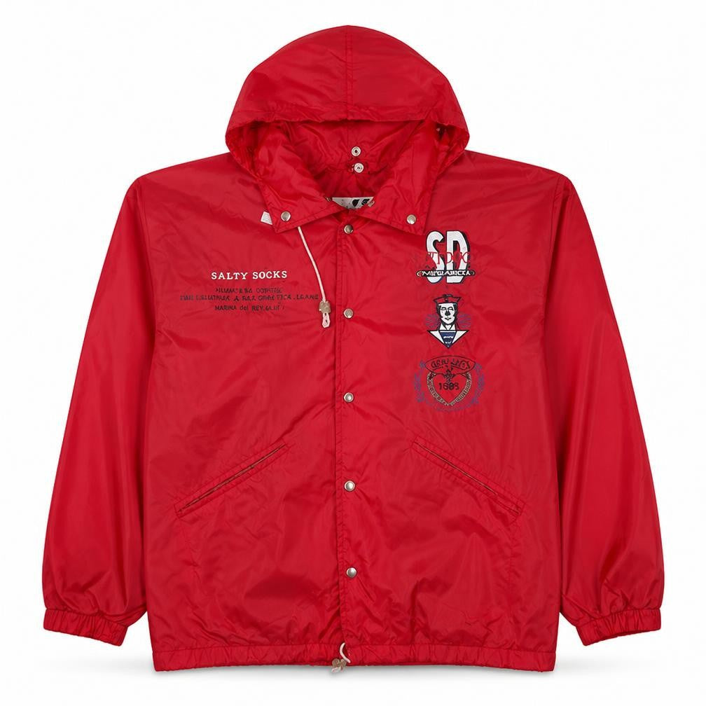 Mens UK Size M Affiniti Red Windbreaker Coat
