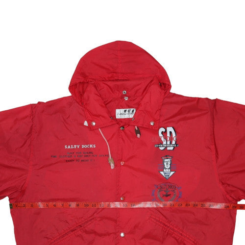 Mens UK Size M Affiniti Red Windbreaker Coat