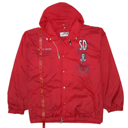 Mens UK Size M Affiniti Red Windbreaker Coat