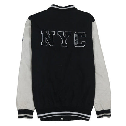 Mens UK Size L STATE WIDE Black Varsity Jacket