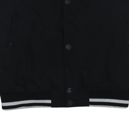 Mens UK Size L STATE WIDE Black Varsity Jacket