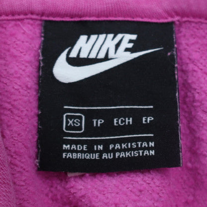 Womens UK Size XS Nike Pink Pullover Hoodie