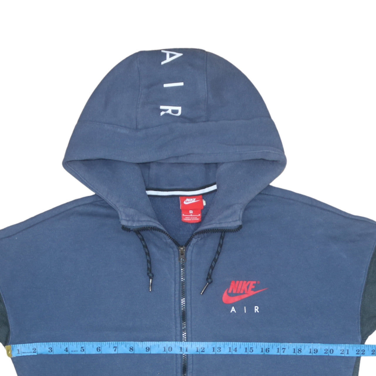 Mens UK Size M Nike Blue Full Zip Hoodie