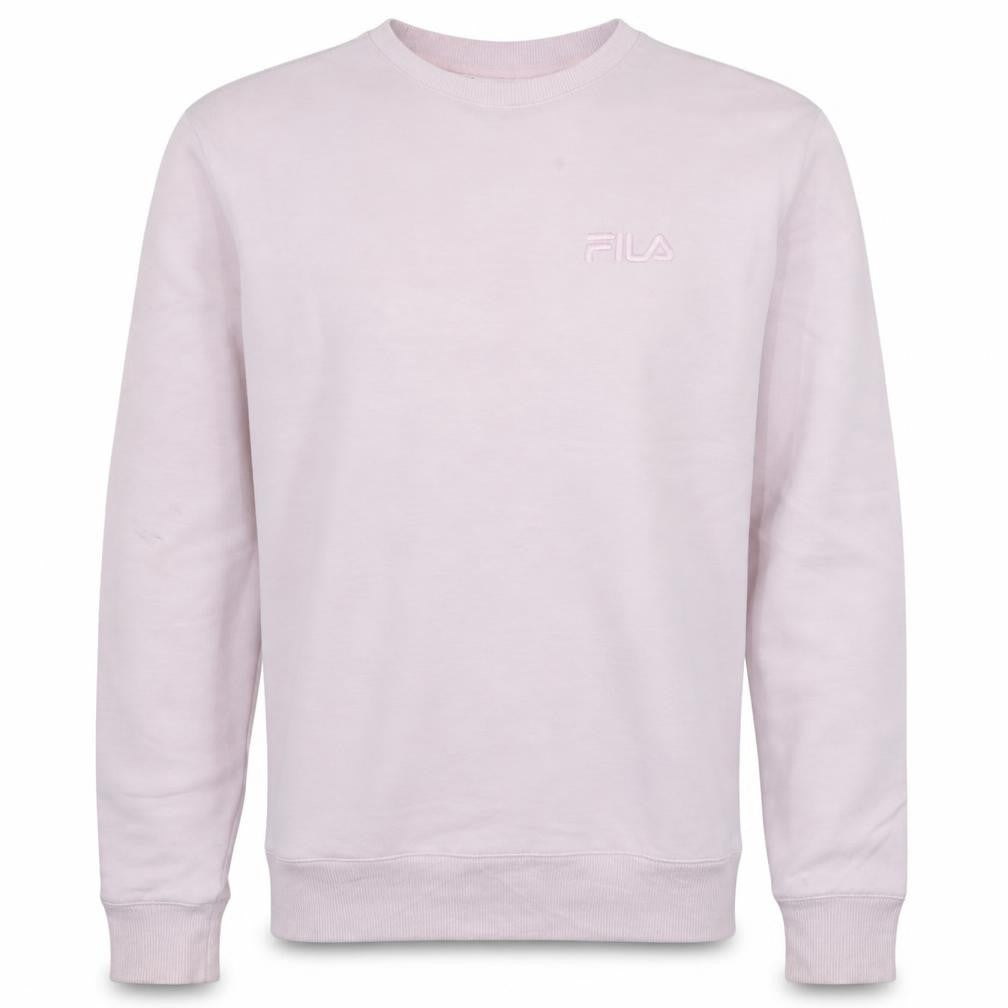 Fila Mens Pink Crew Neck Long Sleeve Pullover Sweatshirt Size S