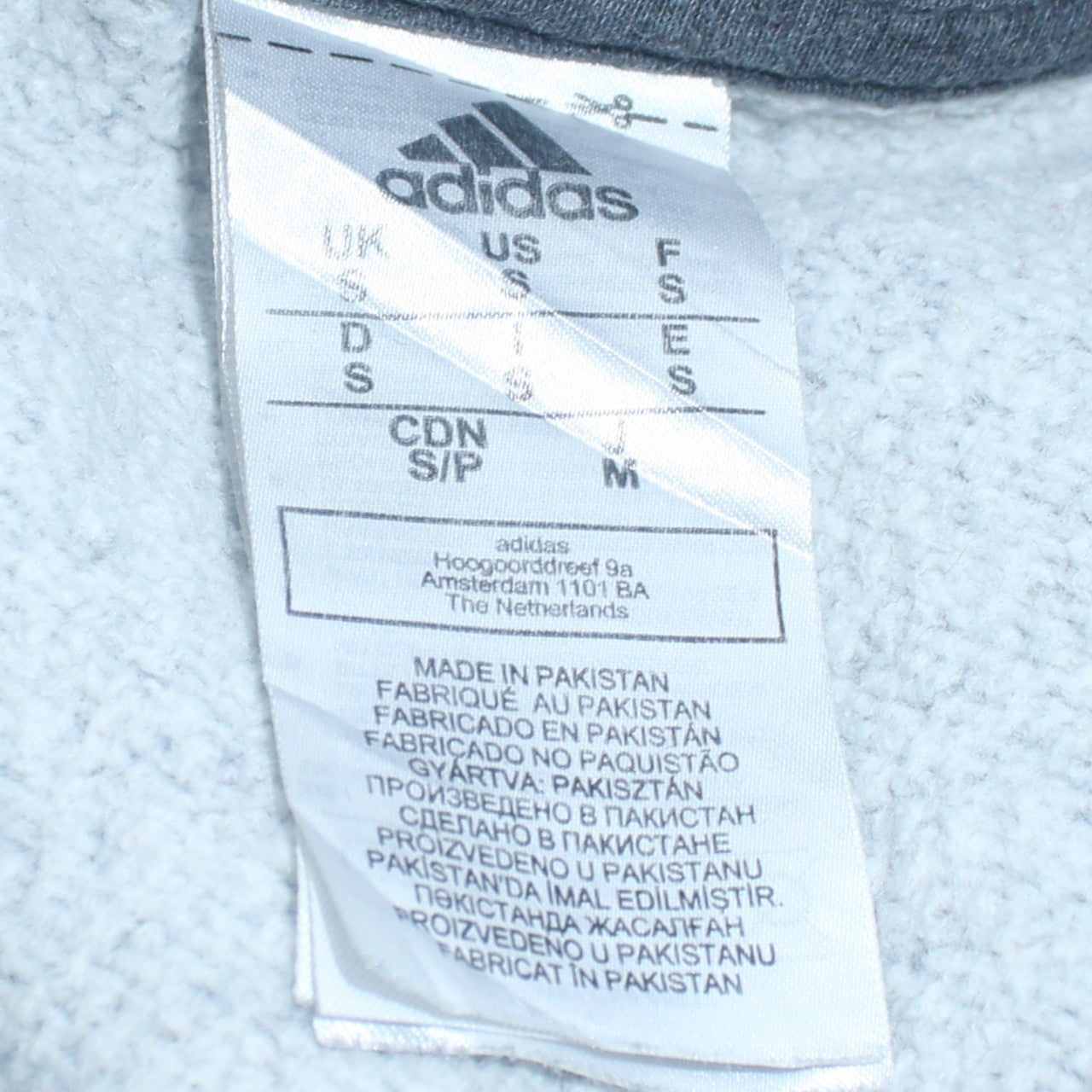Mens UK Size S adidas Grey Pullover Hoodie