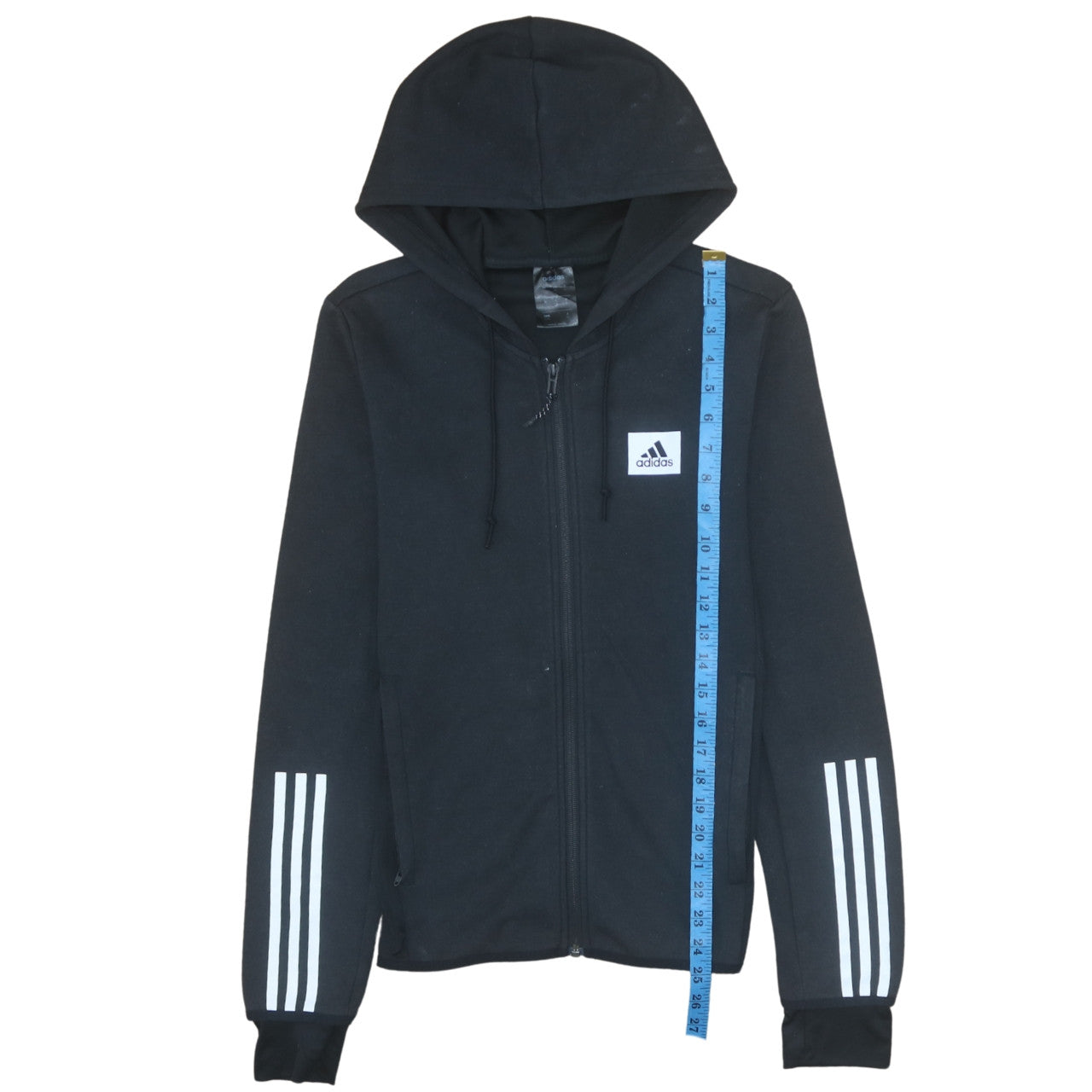 Mens UK Size XS adidas Black Full Zip Hoodie