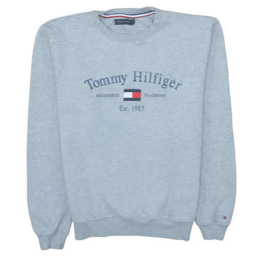 Mens UK Size M Tommy Hilfiger Grey Pullover Sweatshirt
