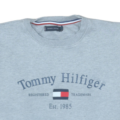 Mens UK Size M Tommy Hilfiger Grey Pullover Sweatshirt