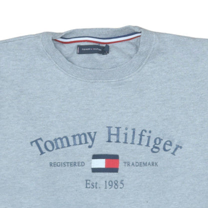 Mens UK Size M Tommy Hilfiger Grey Pullover Sweatshirt