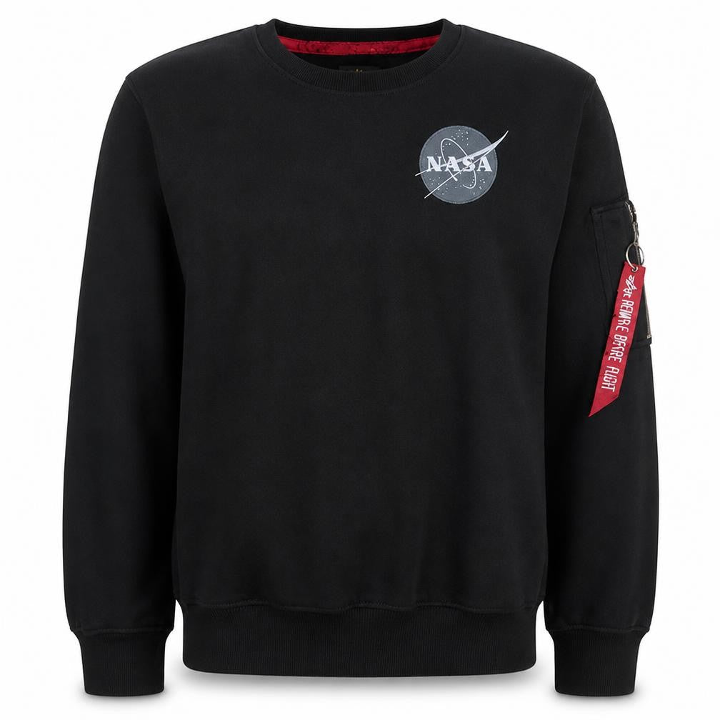 Mens UK Size M Alpha Industries Black Pullover Sweatshirt