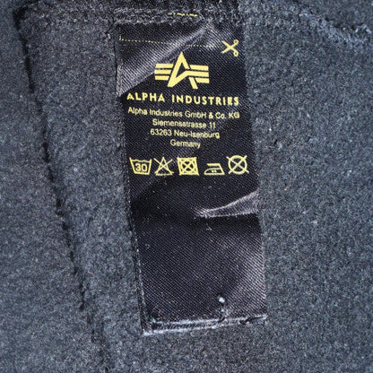 Mens UK Size M Alpha Industries Black Pullover Sweatshirt