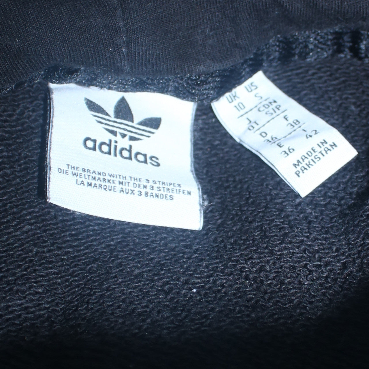 Womens UK Size 10 adidas Black Pullover Hoodie