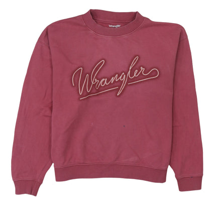 Womens UK Size M Wrangler Pink Pullover Sweatshirt