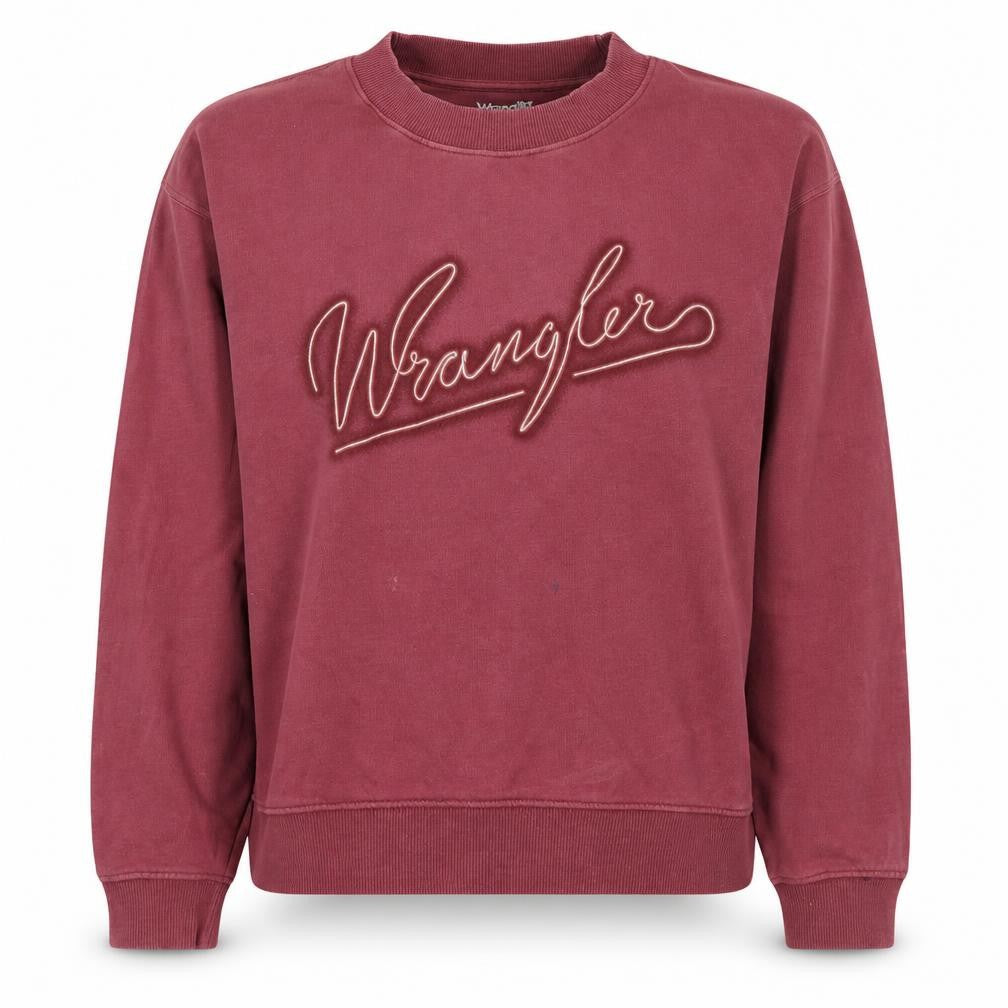 Womens UK Size M Wrangler Pink Pullover Sweatshirt