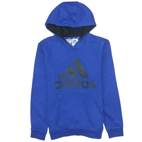 Boys UK Size 11-12 Years adidas Blue Pullover Hoodie