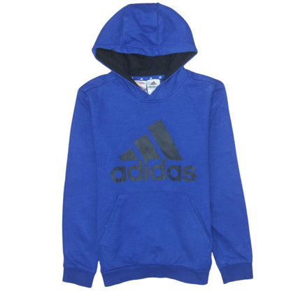 Boys UK Size 11-12 Years adidas Blue Pullover Hoodie