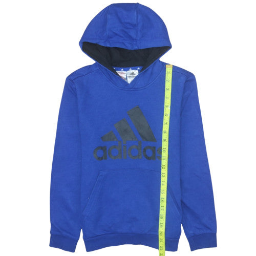 Boys UK Size 11-12 Years adidas Blue Pullover Hoodie