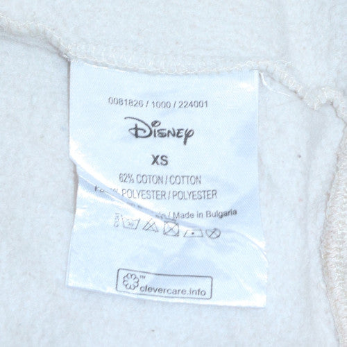 Womens UK Size XS Disney Beige Pullover Hoodie