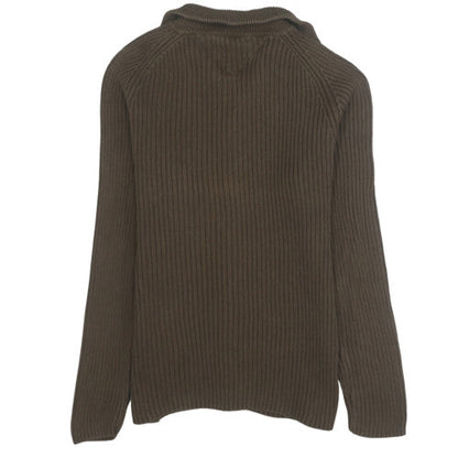 Tommy Hilfiger Mens Brown Full Zip Cotton Knit Jumper Size L