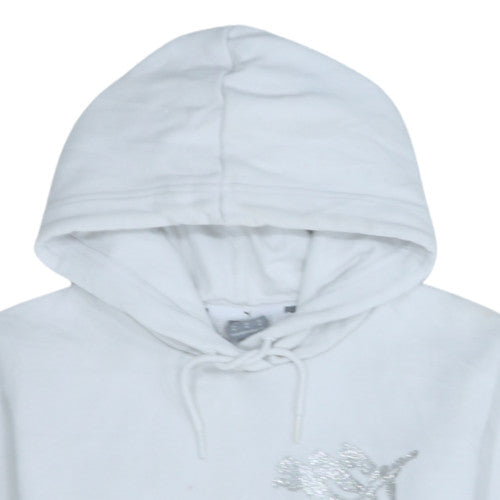 Womens UK Size M PUMA White Pullover Hoodie