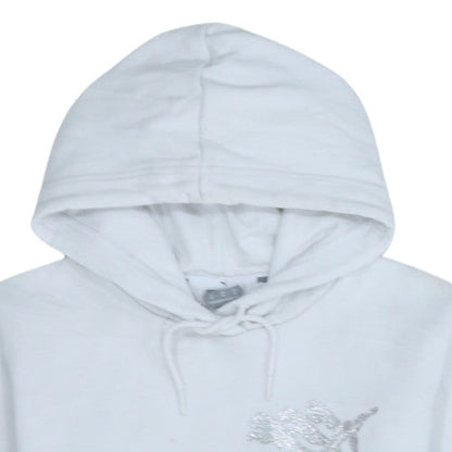 Womens UK Size M PUMA White Pullover Hoodie