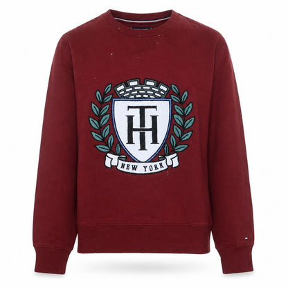 Womens UK Size S Tommy Hilfiger Red Pullover Sweatshirt