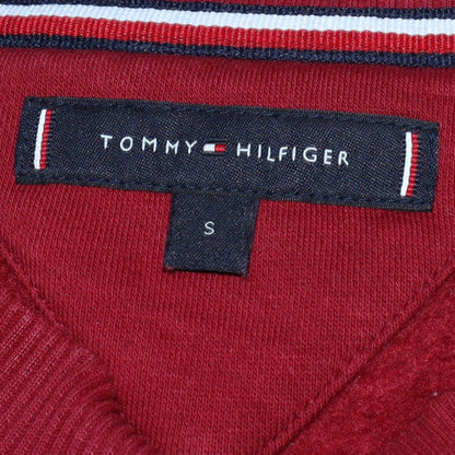 Womens UK Size S Tommy Hilfiger Red Pullover Sweatshirt