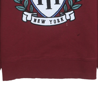 Womens UK Size S Tommy Hilfiger Red Pullover Sweatshirt