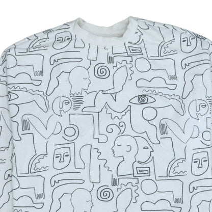 Womens UK Size 2XS Monki White Pullover Sweatshirt