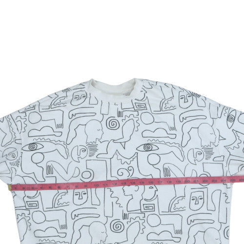 Womens UK Size 2XS Monki White Pullover Sweatshirt