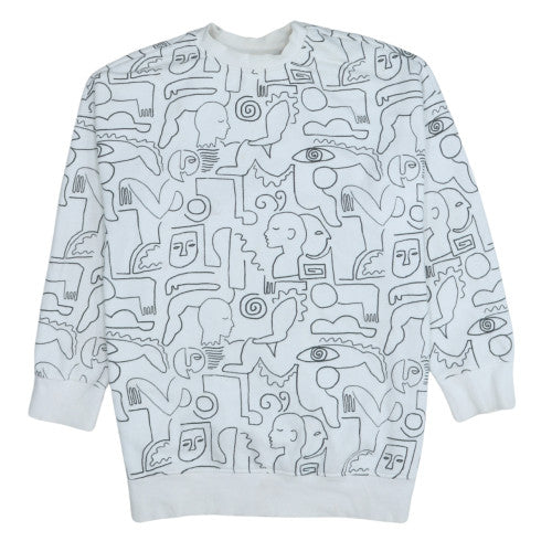 Womens UK Size 2XS Monki White Pullover Sweatshirt