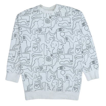 Womens UK Size 2XS Monki White Pullover Sweatshirt