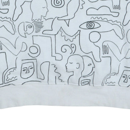 Womens UK Size 2XS Monki White Pullover Sweatshirt