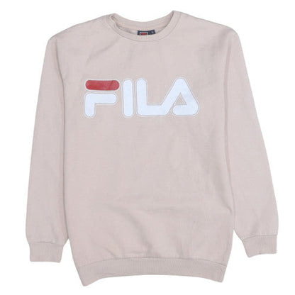 Womens UK Size S FILA Beige Pullover Sweatshirt