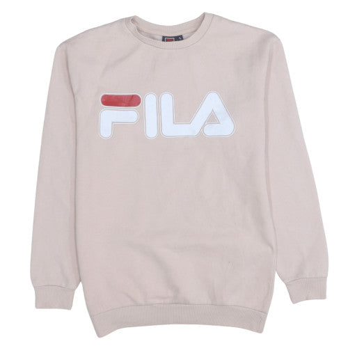 Womens UK Size S FILA Beige Pullover Sweatshirt