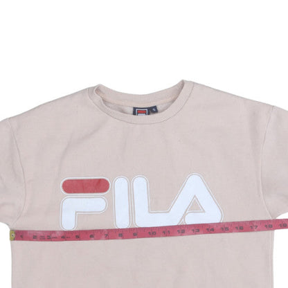 Womens UK Size S FILA Beige Pullover Sweatshirt