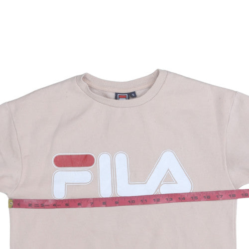 Womens UK Size S FILA Beige Pullover Sweatshirt
