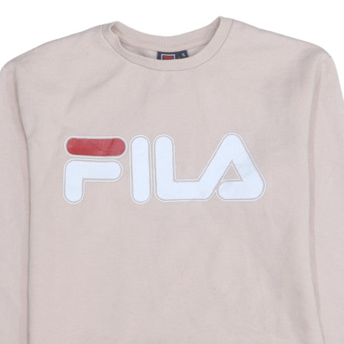 Womens UK Size S FILA Beige Pullover Sweatshirt