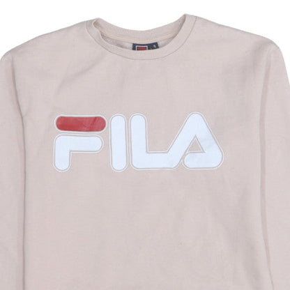 Womens UK Size S FILA Beige Pullover Sweatshirt