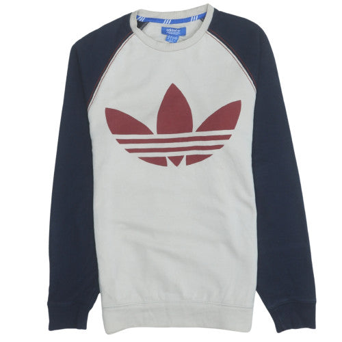 Mens UK Size XS adidas Beige Pullover Sweatshirt