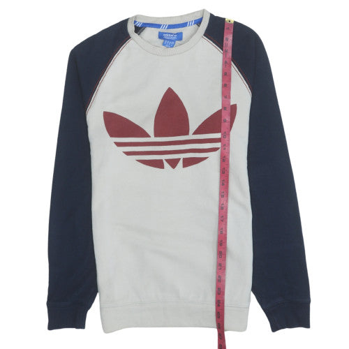Mens UK Size XS adidas Beige Pullover Sweatshirt