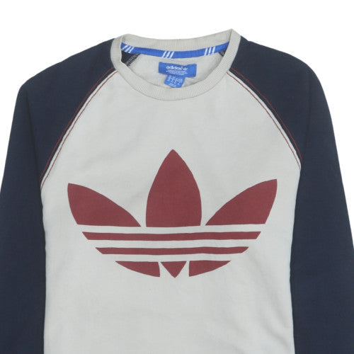 Mens UK Size XS adidas Beige Pullover Sweatshirt