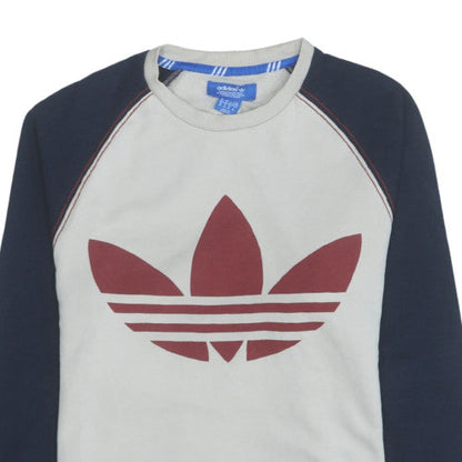 Mens UK Size XS adidas Beige Pullover Sweatshirt