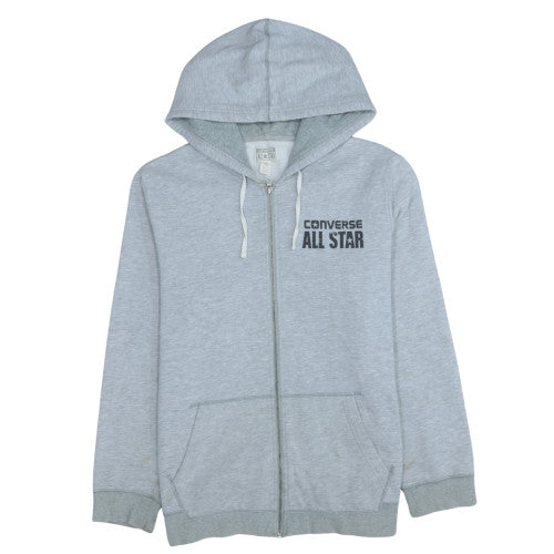 Mens UK Size XL Converse Grey Full Zip Hoodie