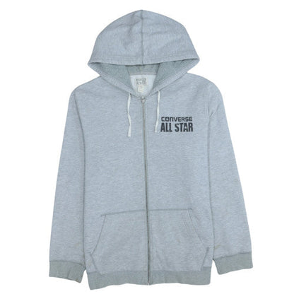 Mens UK Size XL Converse Grey Full Zip Hoodie