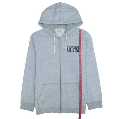 Mens UK Size XL Converse Grey Full Zip Hoodie