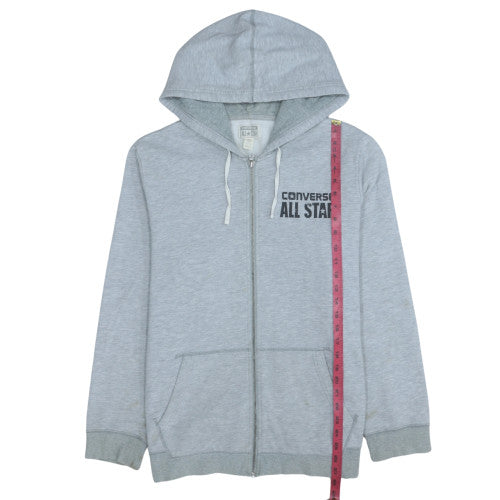 Mens UK Size XL Converse Grey Full Zip Hoodie